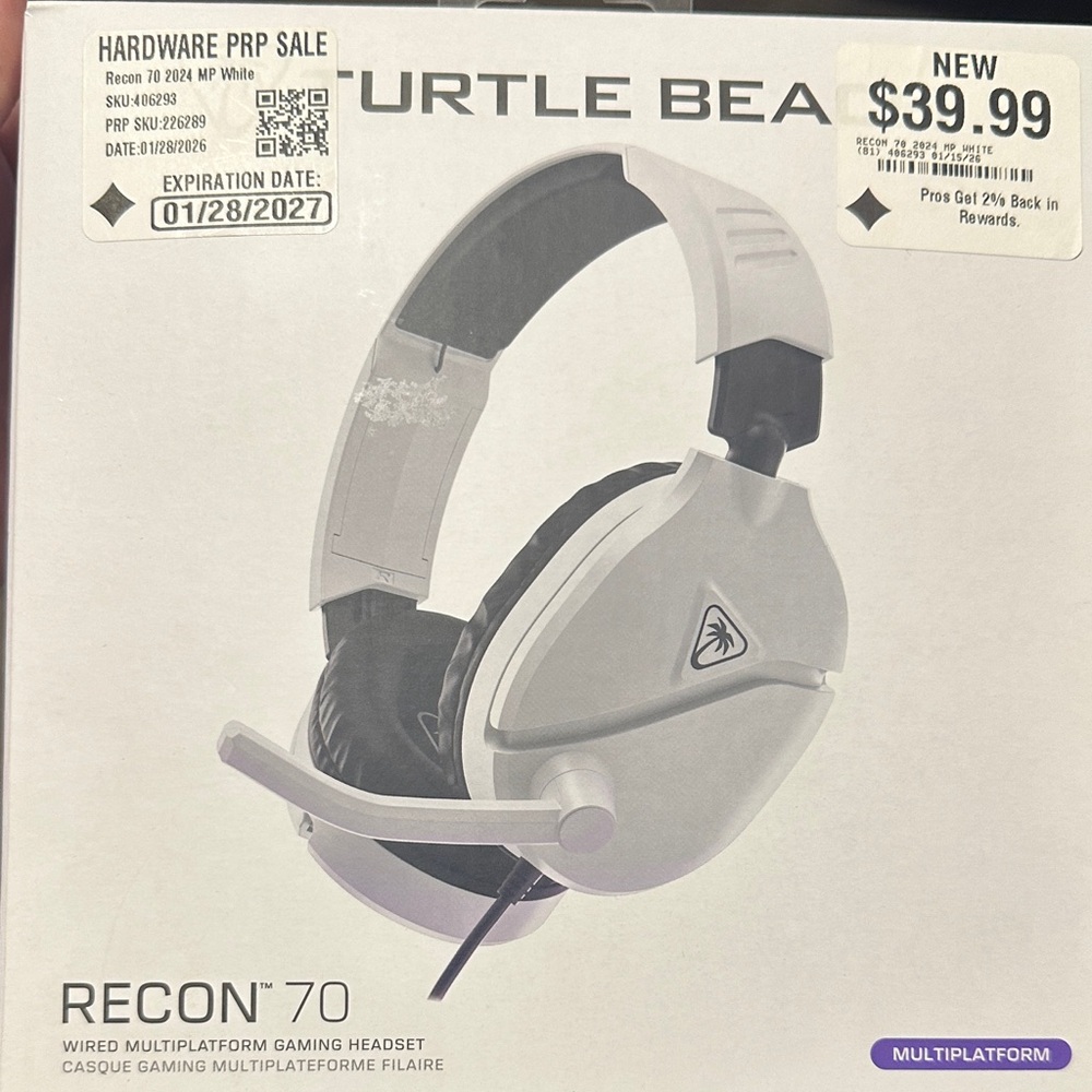 Turtle Beach Recon 70 White Gaming Headset